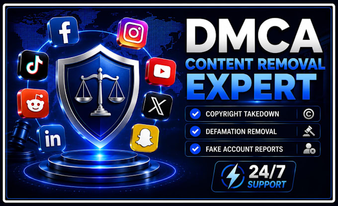 remove infringing, defaming, harassing, negative, copyright, leaked, dmca post
