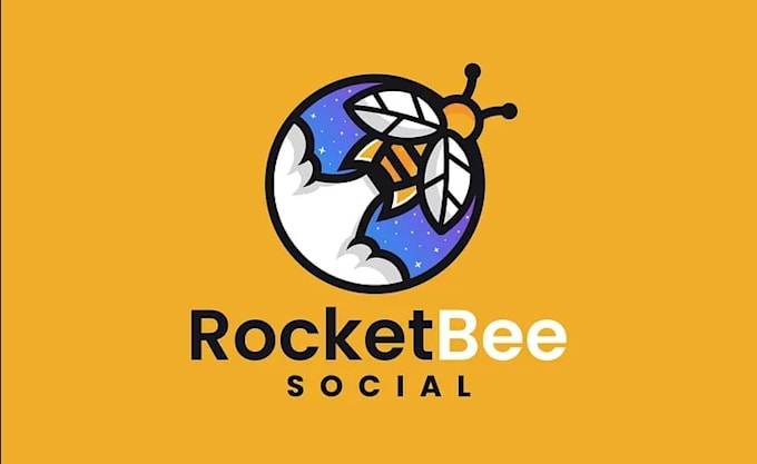 design rocket launch intro logo