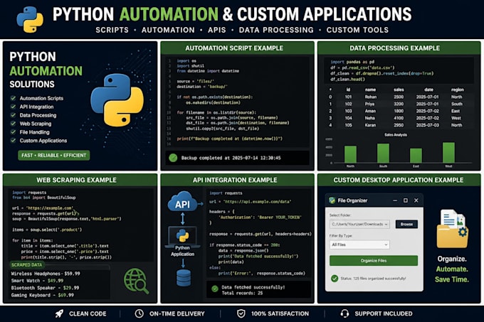 develop python scripts automation tools and custom applications