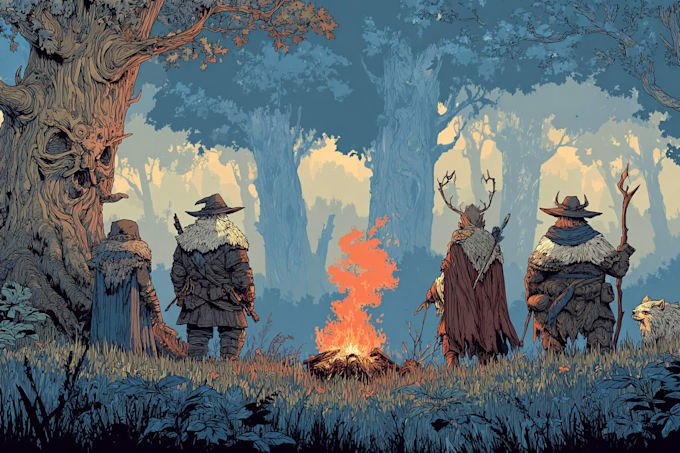 make a dnd concept art and dnd character for you