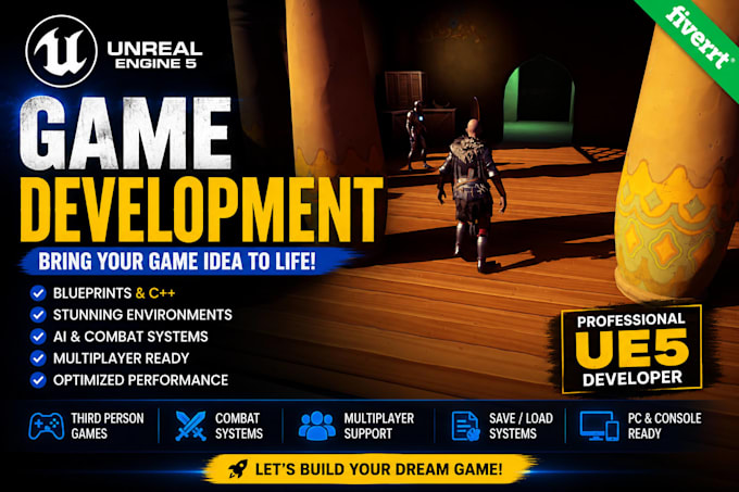 develop unreal engine 5 multiplayer games with dedicated server support