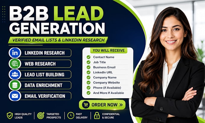 do b2b lead generation, email list, and data enrichment, prospect listing