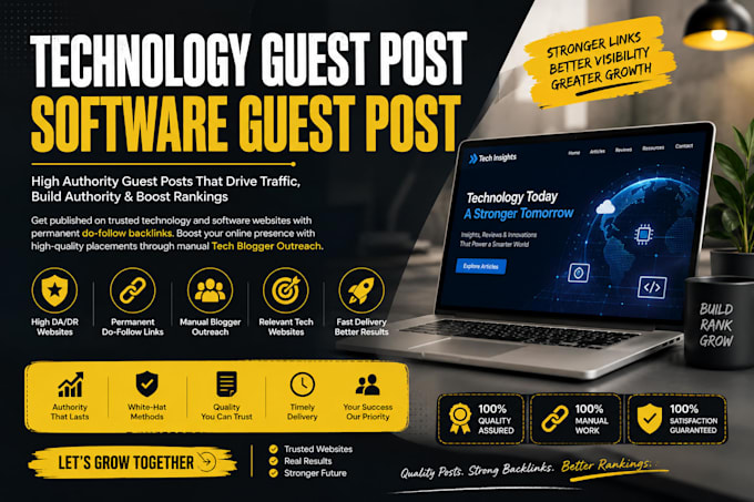 publish technology guest post on high authority software websites on tech blog