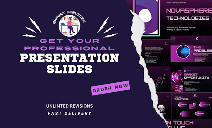 design training slides, educational presentations, and investor pitch deck