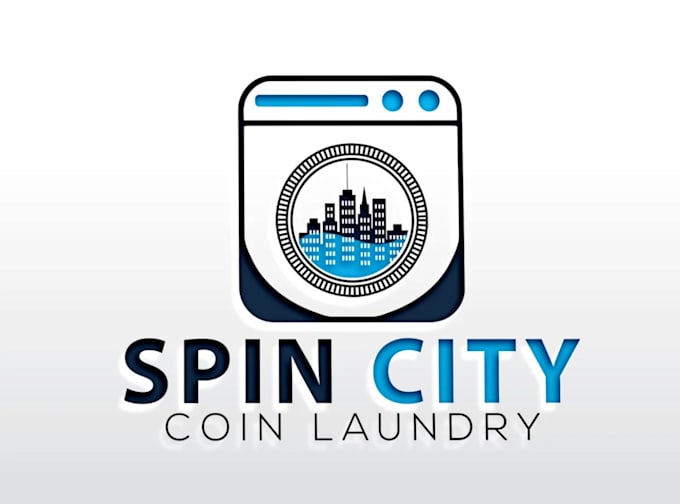 do modern high quality laundromat logo design