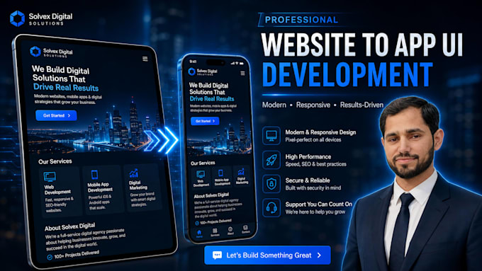 convert your website or web app into android and ios