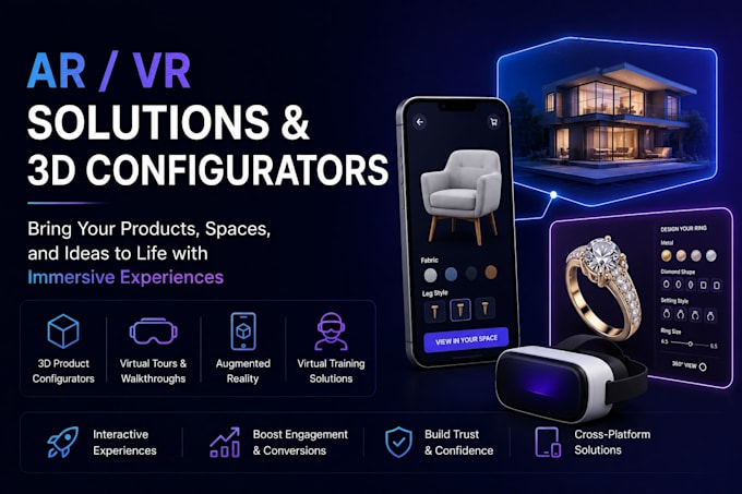 develop custom ar VR solutions and immersive 3d experiences