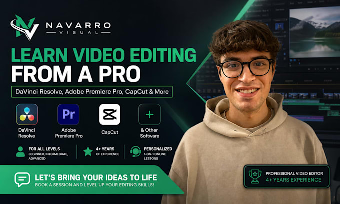 teach you davinci resolve, adobe premiere pro, capcut editing