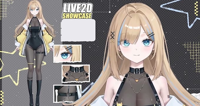 draw and rig 2d vtuber model vtuber model live2d vtuber 2d anime vtuber rigging