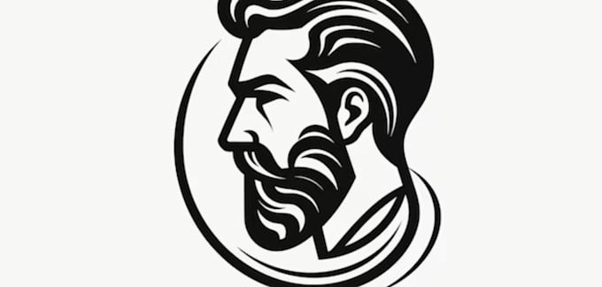 do modern line art text or badge logo design