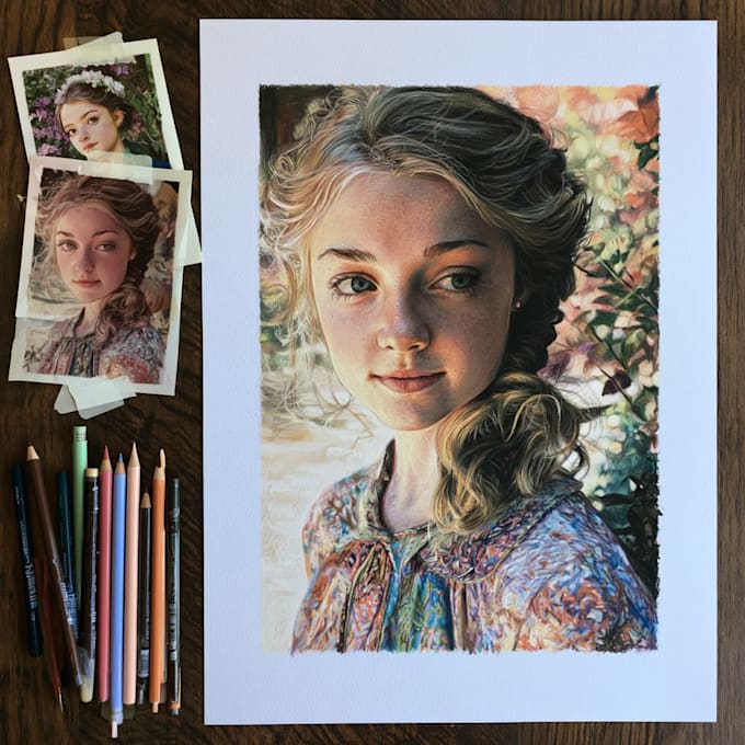 custom soft pastel portraits personalized hand drawn artwork