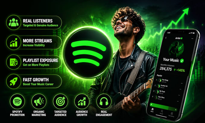 professional organic spotify music promotion, spotify