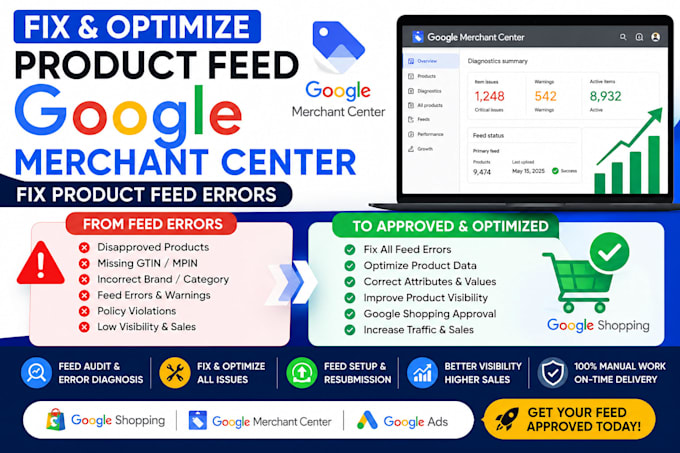 fix and optimize product feed google merchant center fix product feed errors