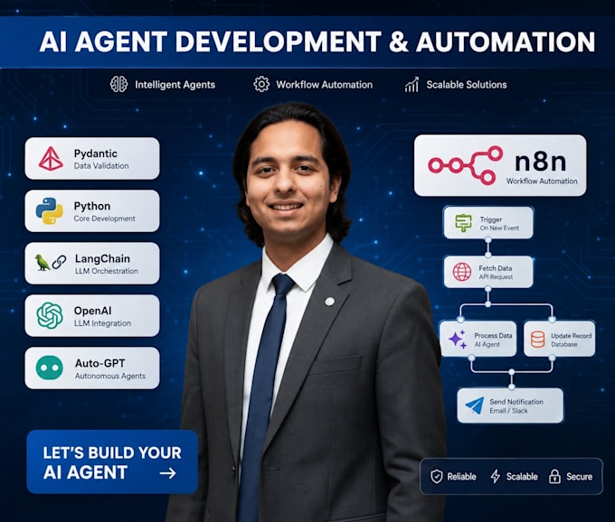 professionally build ai agents, workflows,automation,n8n