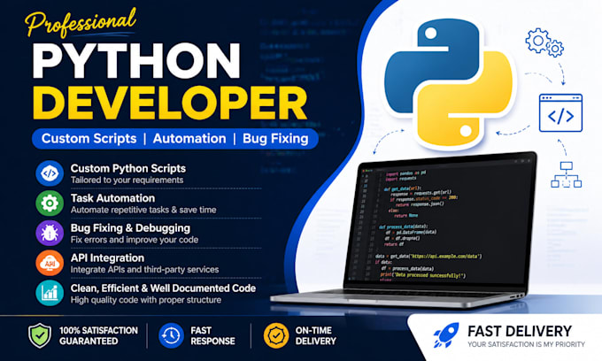 develop python scripts, automate tasks, and fix python bugs