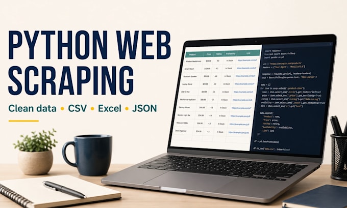 scrape websites and deliver clean structured data using python