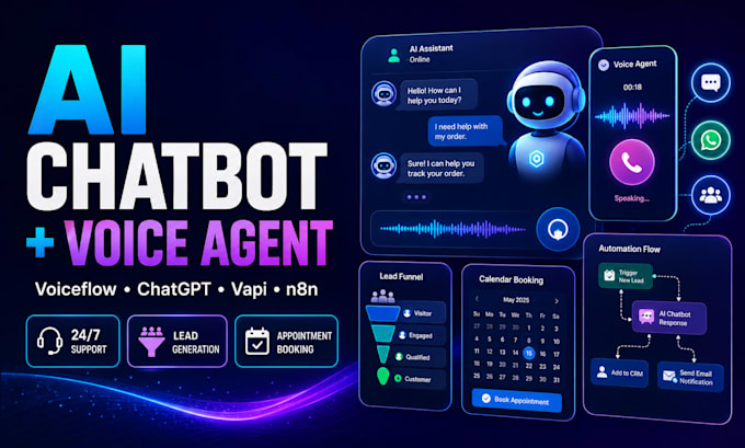 create ai voice agent using voiceflow vapi synthflow retell, manychat, botpress