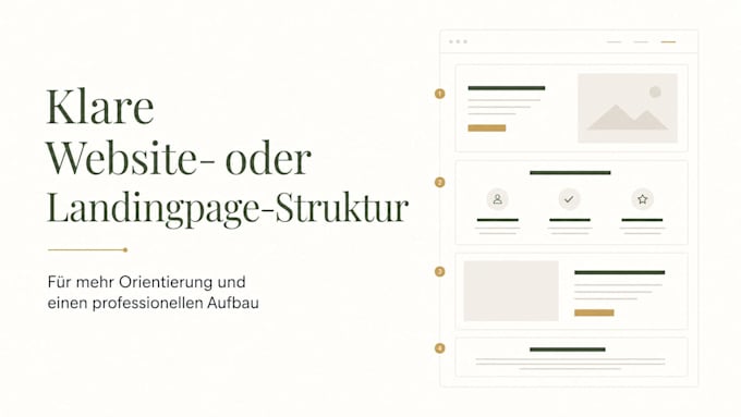 eine klare website oder landingpage struktur entwickeln