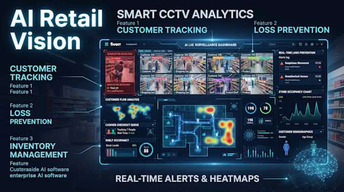 develop cctv retail analytics people counting object tracking solution