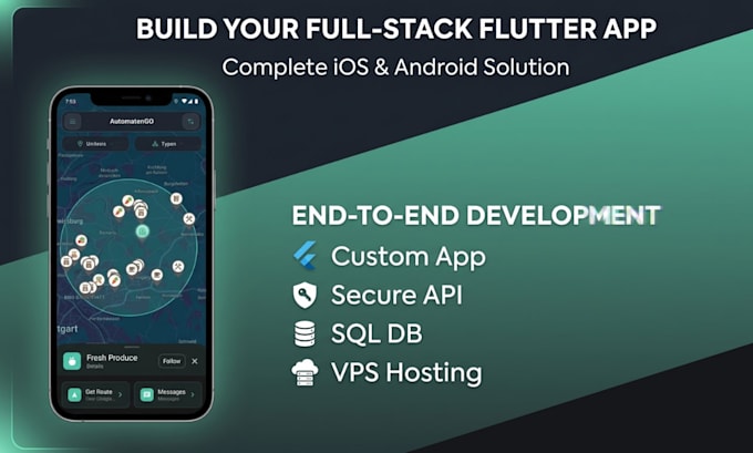 build a full stack flutter mobile app with backend