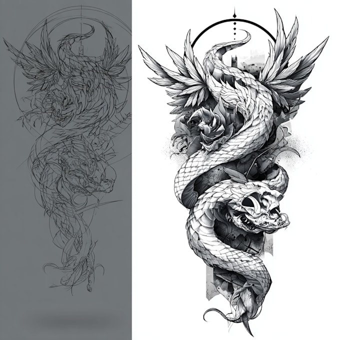 design a modern and minimalist tattoo design