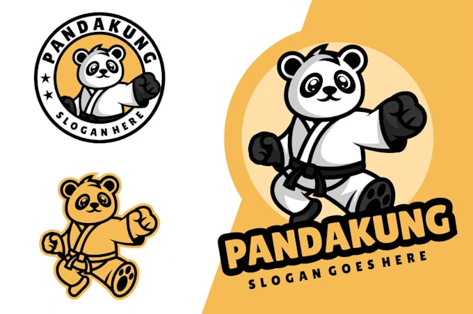 design a creative panda mascot logo for esports