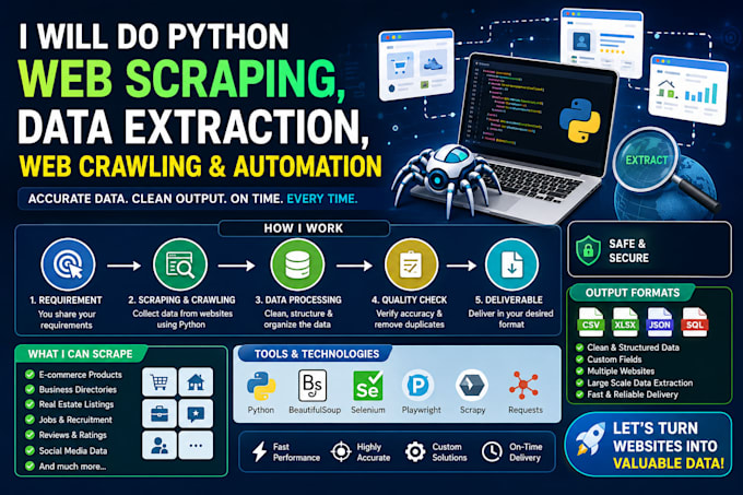 do python web scraping and data extraction
