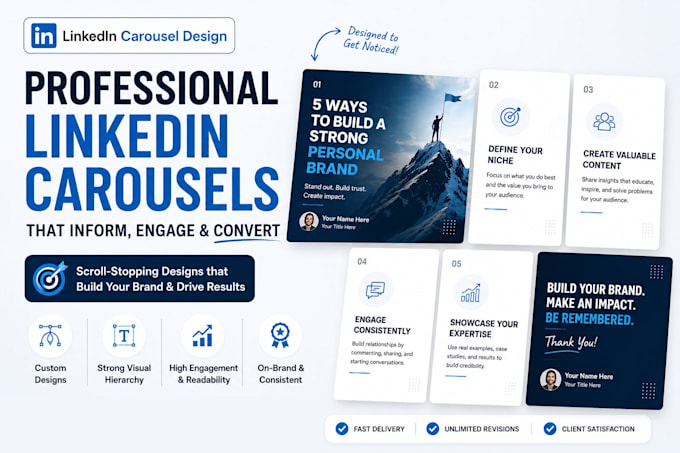 create professional linkedin carousel designs