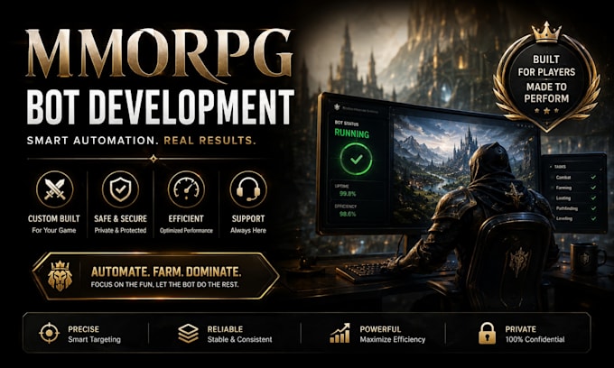 develop advanced game automation and anti cheat systems for mmos