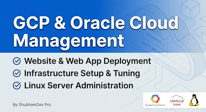 provide professional gcp and oracle cloud management service