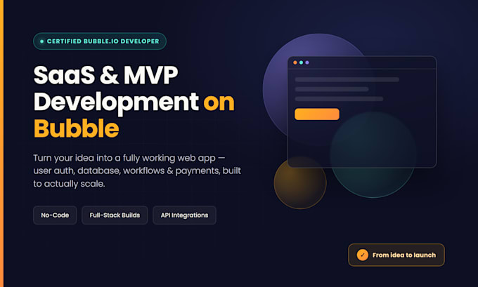 build your bubble mvp or saas bubble web app using bubble io no code