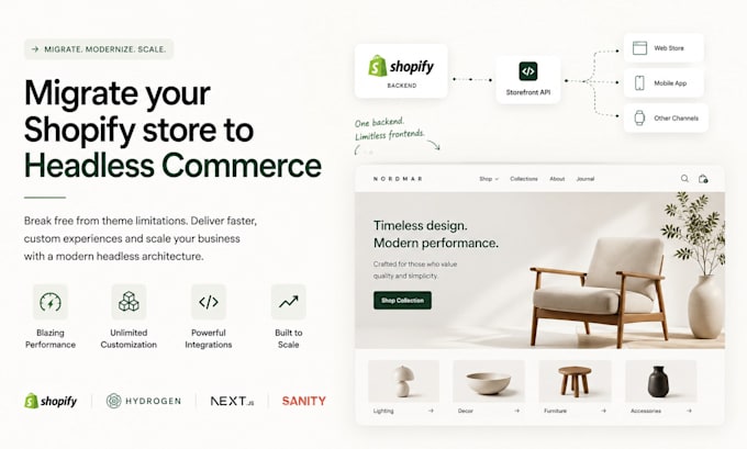 migrate your shopify store to headless commerce