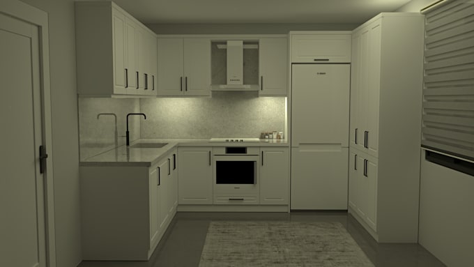 design realistic 3d kitchen renders using sketchup and vray
