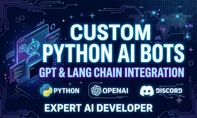 build custom python automation, discord bot, or langchain ai chatbot