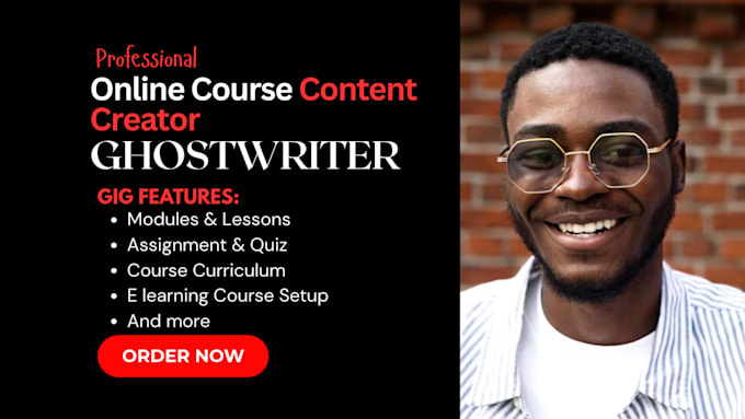 prepare online course content, lesson plan, course curriculum for course website
