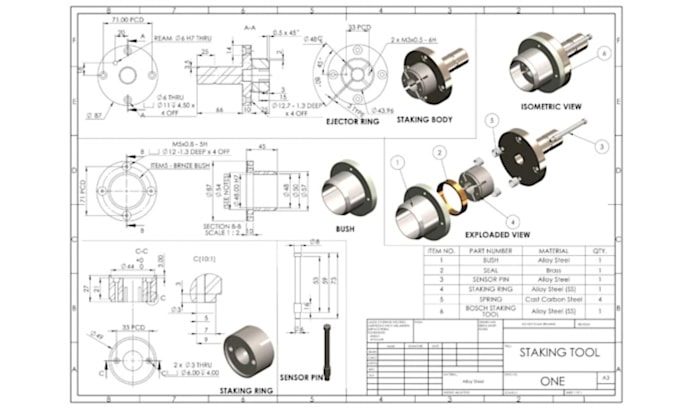 create 2d and 3d mechanical drawings and models