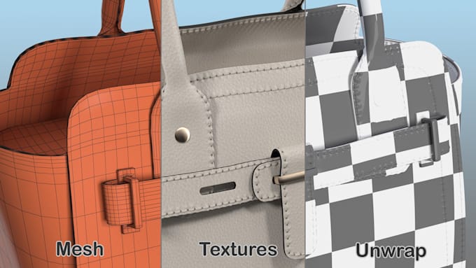 create 3d bag model, glb, gltf, stl bag print file for 3d printing