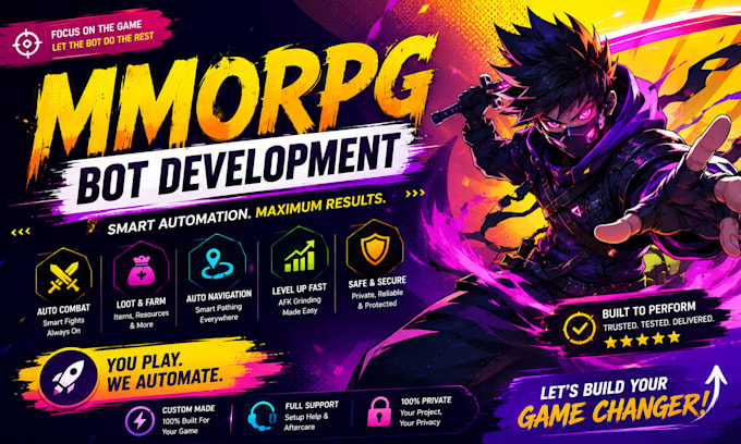 develop advanced anti cheat systems and game automation for mmos