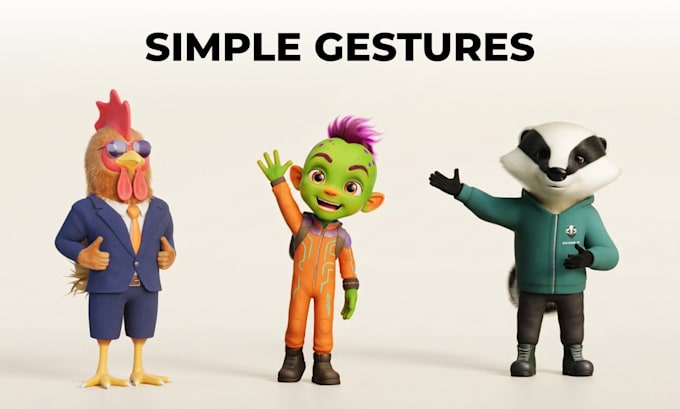 animate your 3d character or mascot with simple animations