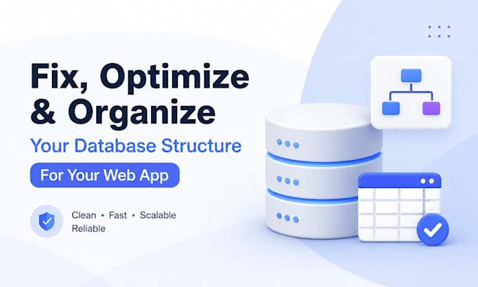 fix, optimize and organize your database structure for your web app