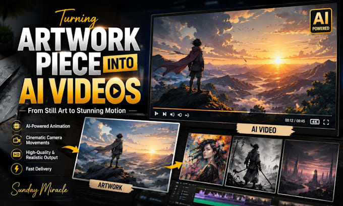 transform artwork to ai video animation
