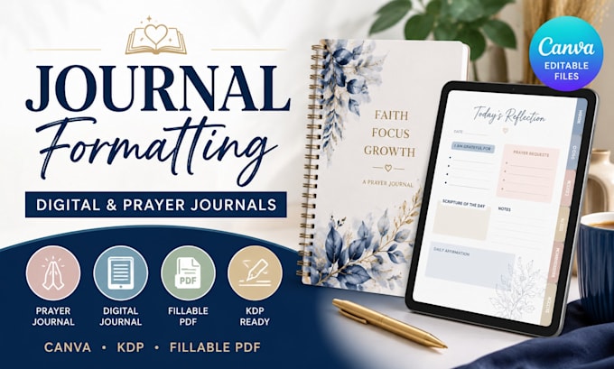 do journal design journal formatting prayer journal digital journal canva design