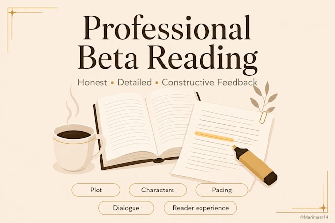 professionally beta read your book
