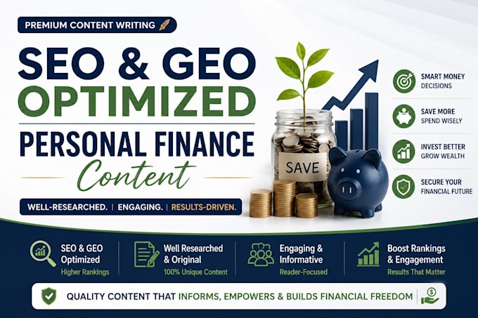 write SEO and GEO optimized personal finance content