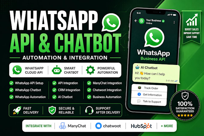 setup whatsapp API, whatsapp chatbot and whatsapp automation