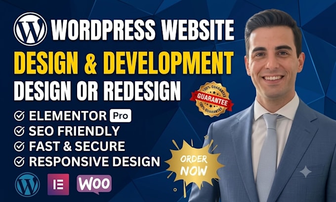 design or redesign wordpress website with elementor pro wpbakery bricks builder