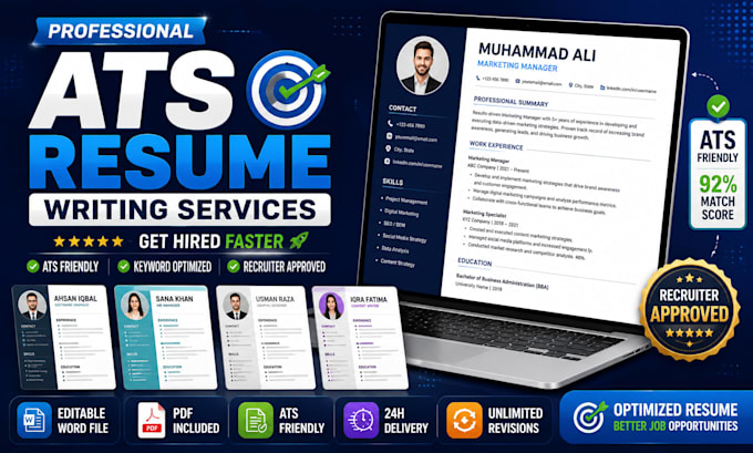 design a professional ats friendly resume and CV