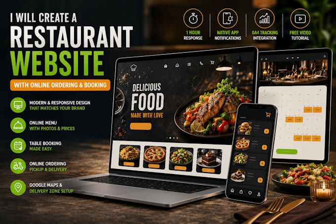 build your restaurant, cafe, or bakery website