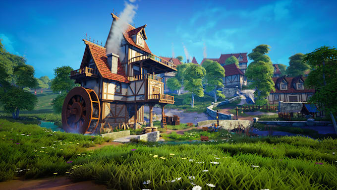 design 3d game environment terrain open world level in unity and unreal engine 5