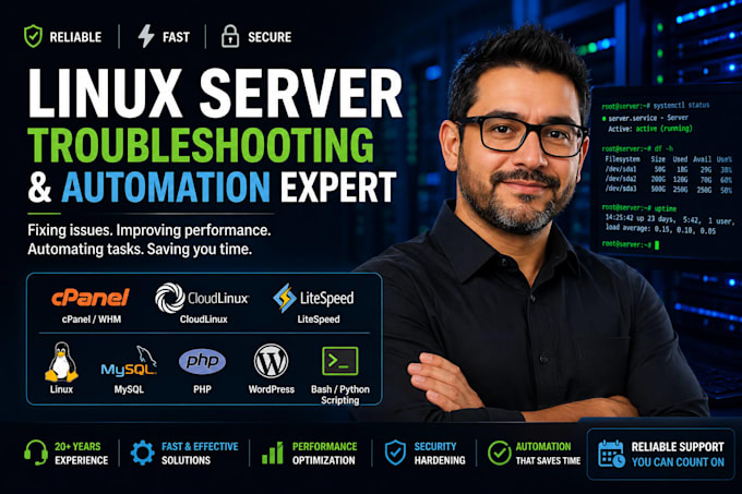 fix your linux server and write scripts to automate tasks